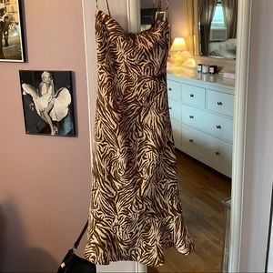 Tan/Brown Patterned Dress